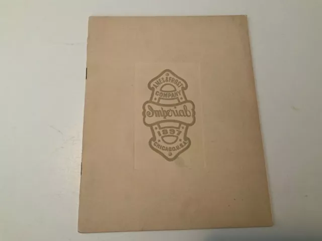 Antique 1897 Imperial Bicycles Catalogue Ames and Frost Co TOC Bike Rare