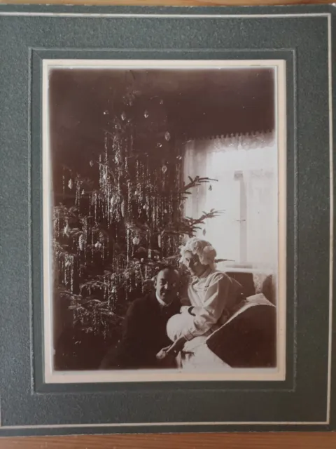 Altes Foto ,  1917 , Weihnachten , auf Karton, 13 x 16 cm