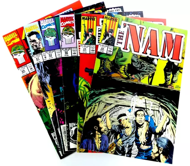 THE 'NAM (1988-92) #22 24 52 53 67 68 PUNISHER Lot VF to NM Ships FREE!