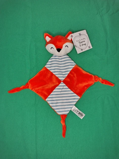Doudou Plat Lilliputiens Renard - Orange, Blanc, Noir - Tout Doux
