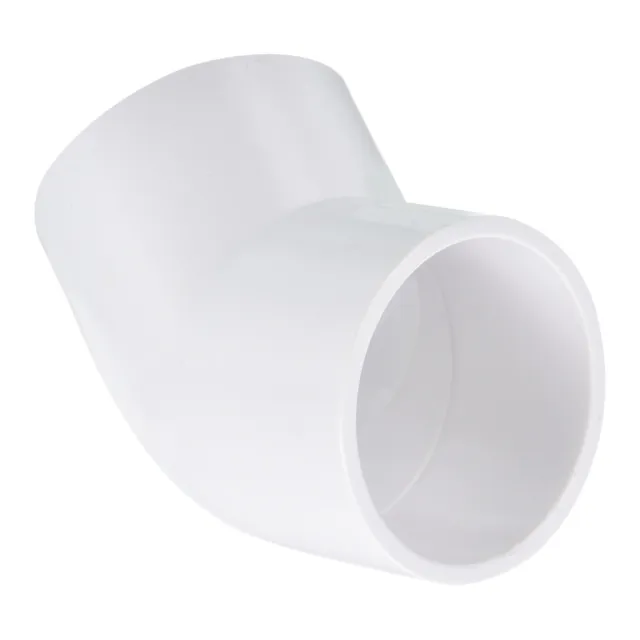 45 Degree Elbow Pipe Fittings 1-1/2 Inch UPVC Fitting Connectors White