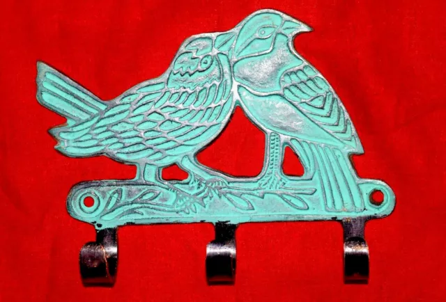 Sparrow Figure Hanger Brass Hook Victorian Style Clothes Towel Wall Hooks Dec BM