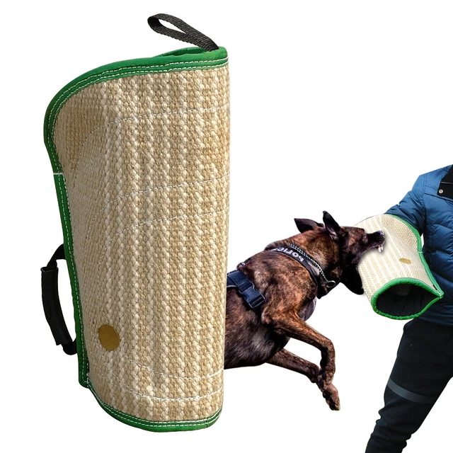 Cojín de mordida yute perro manga tractor para entrenar perros juguete perro protector