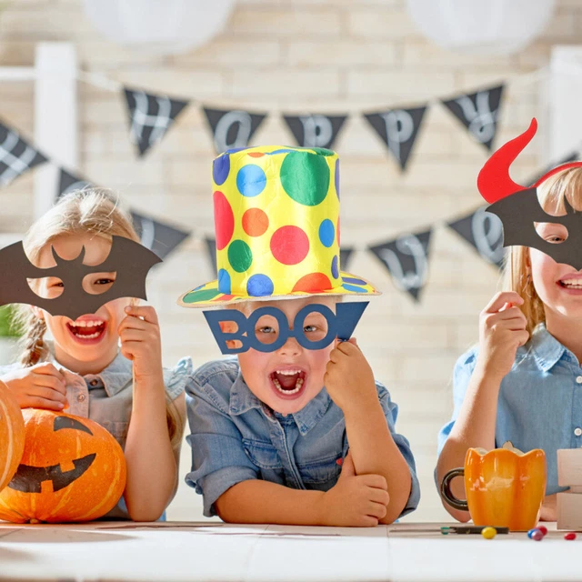 POLYESTER CLOWN HAT Man Circus Party Hats Derby for Kids Mens £7.18