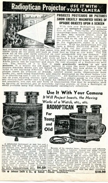 1940 small Print Ad Radioptican Projector Radio Junior use it with your camera