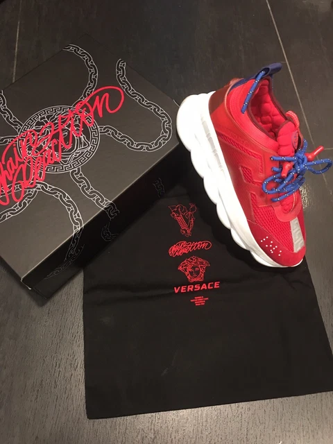 VERSACE CHAIN REACTION ORIGINALI colore rosso taglia 44 EUR 550