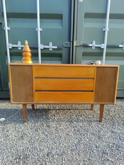 VINTAGE WALNUT RADIOGRAM with Bush Solid State Stereo & Turntable £51. ...