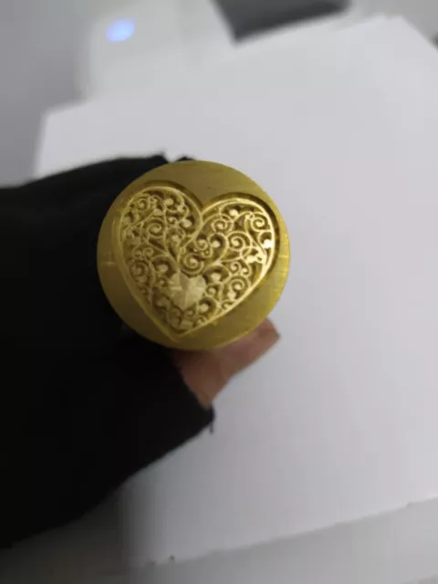 Heart Shape Invitations Wedding Party Copper Vintage Love Sealing Wax Seal Stamp