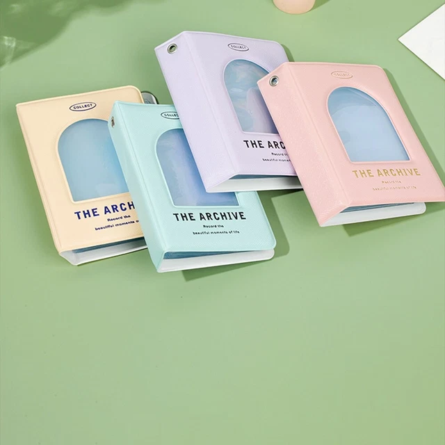 Álbum de fotos de 3 pulgadas almacenamiento de libros soporte para tarjetas de dibujos animados carpeta de tarjetas de fotos