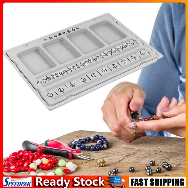 DIY Beaded Finding Tray Handcrafts Accessories for Jewelry Making (D)