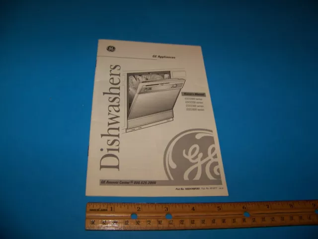 GE Appliances Owner's Manual Dishwashers Vintage