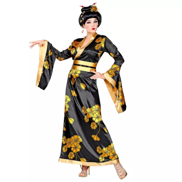 Costume Vestito Abito Travestimento Carnevale Adulto Donna Giapponese Geisha