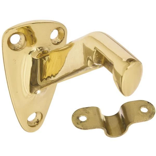 5 Pk Die Cast Brass Finish Wood Handrail Stairwell Staircase Bracket N216168