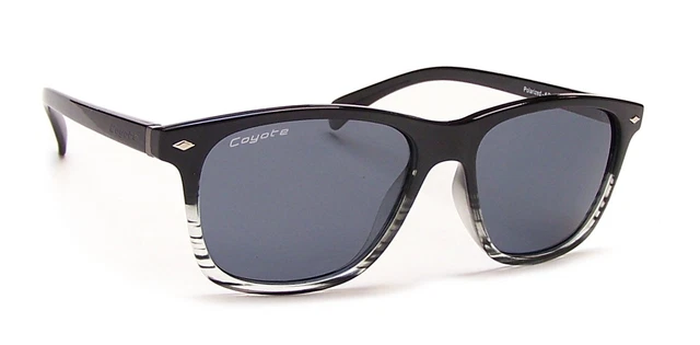 Coyote Eyewear Dakota Polarized Street & Sport Sunglasses, Black Crystal Fade Fr Coyote Eyewear Dakota Polarized Street & Sport Sunglasses, Black Crystal Fade Fr