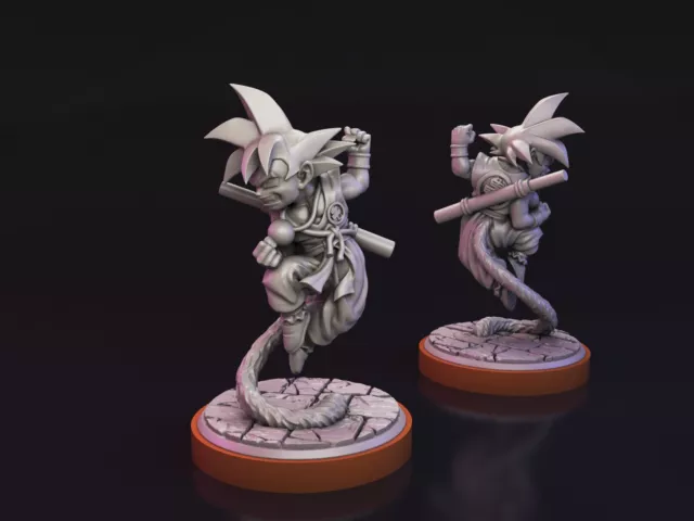 Goku "Kid Carrot" miniature for tabletop, board games, dioramas...