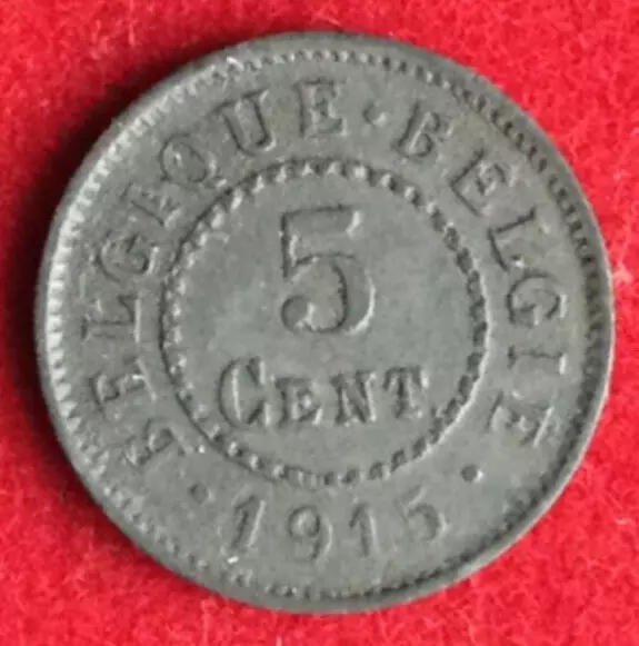 Münze Deutsches Reich, besetzte Gebiete Belgien 5 Centimen 1915, Zink
