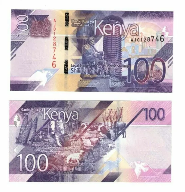 2019 Kenya 100 Schillings Banknote UNC P53a