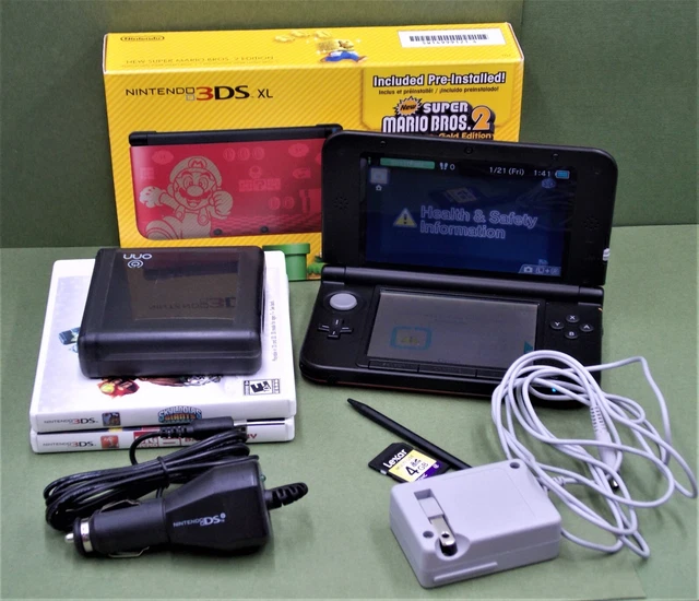 Working Nintendo Super Mario Bros. 2 Gold Edition 3Ds Xl System, Games, Bundle