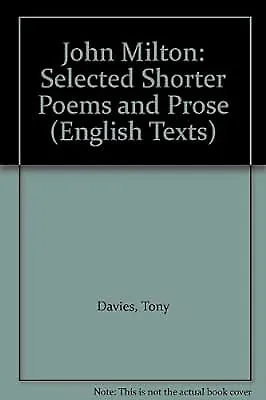 Selected Shorter Poems and Prose (English Texts), Milton, John, Used; Good Book