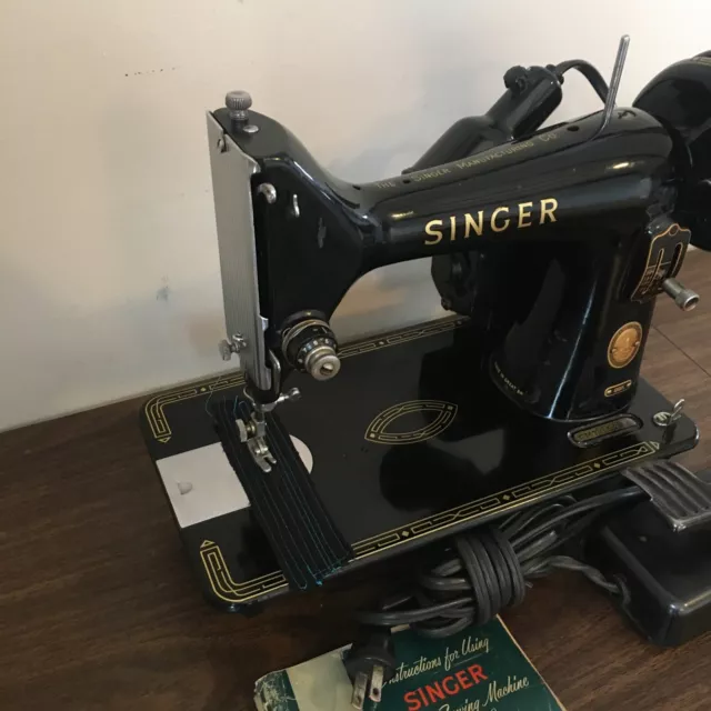 Singer Sewing Machine 99K #EM705236 With Manual, Tested Working Perfect 3