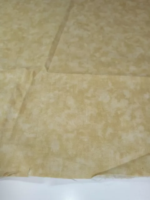 Lot of 2 Pieces Fabric-1  1/4Yard x 44" Plus 18" x 30"-Beige Sponged NEW