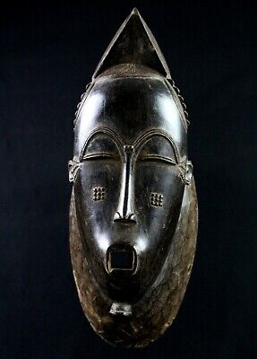 Art African - Beautiful Mask Portage Of Mblo Baoulé Billiards Ball Mask - 35 CMS 2