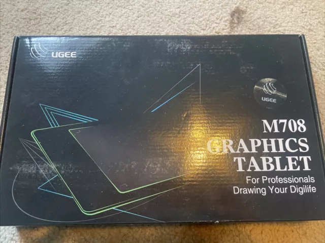 UGEE M708 Graphics Tablet, 10 x 6 Inch Large Drawing Tablet