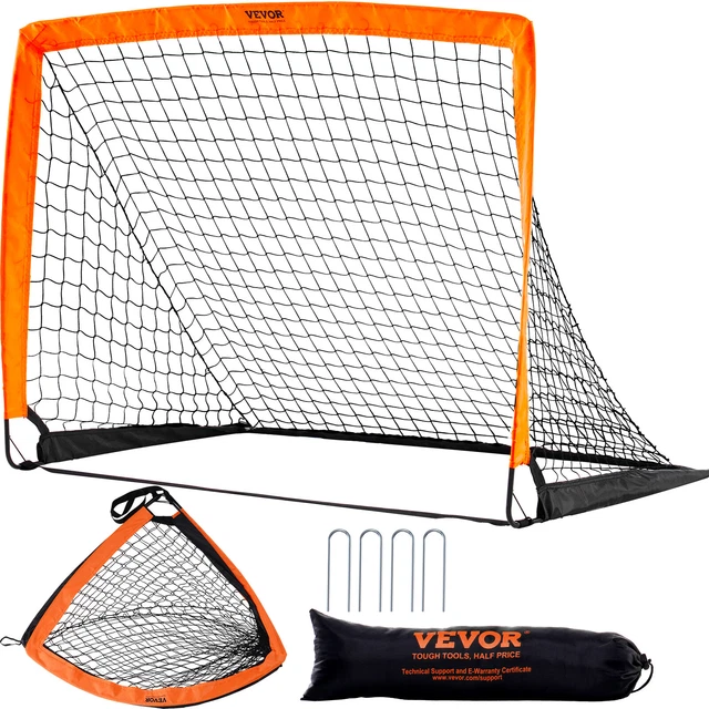 Porta Da Calcio 2 In 1 Pop-up Per Bambini – 121x80x80 Cm, Pieghevole, Con 6 Fori Per Allenamento, Borsa Trasporto Inclusa - 3