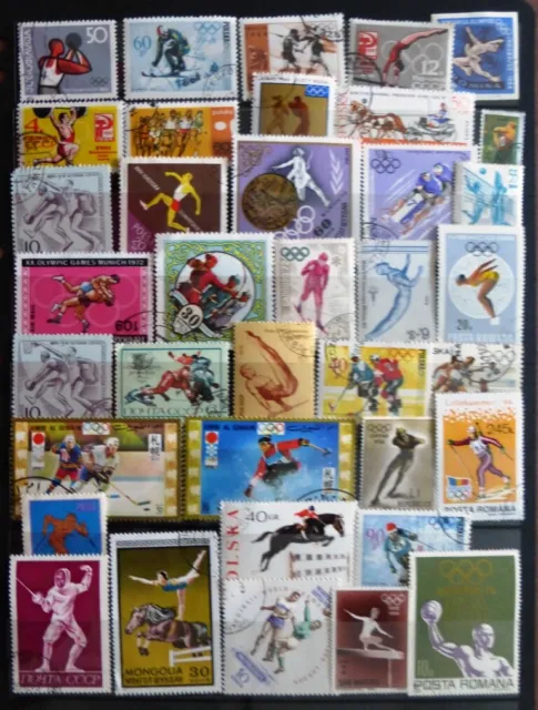 Selection of Used/cancelled Sport Stamps from Around the World No XS-864