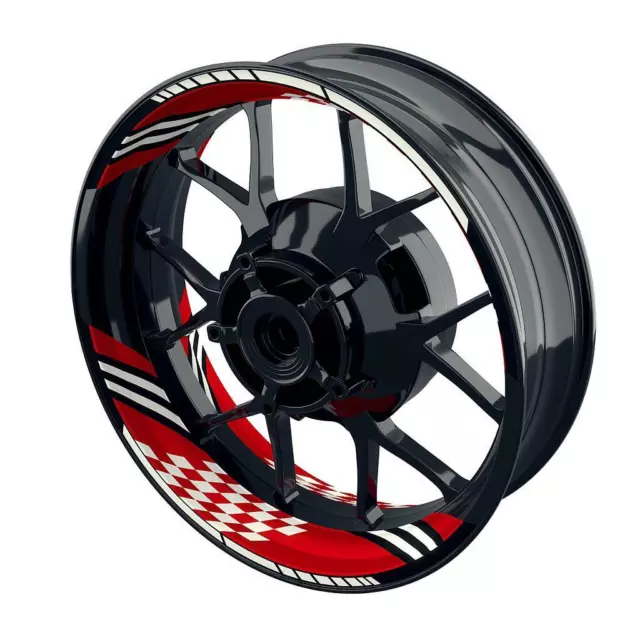 WS RACING V4-06 rot ZT Felgenaufkleber Motorrad Felgenrandaufkleber Wheelsticker