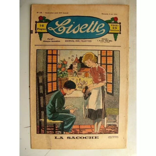 LISETTE N°18 (6 mai 1934) L'aiguille Fée (Liverani) Jase et Jasette (Pierre P...