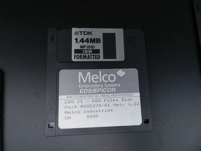 #66 Archivos RSA Melco EDS/Epicor Software EDS II 005378-01 versión 1,33 disquete