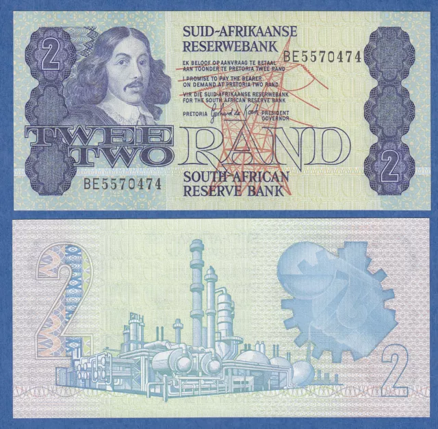 South Africa 2 Rand P 118 c Sign 6 UNC  (P-118c)