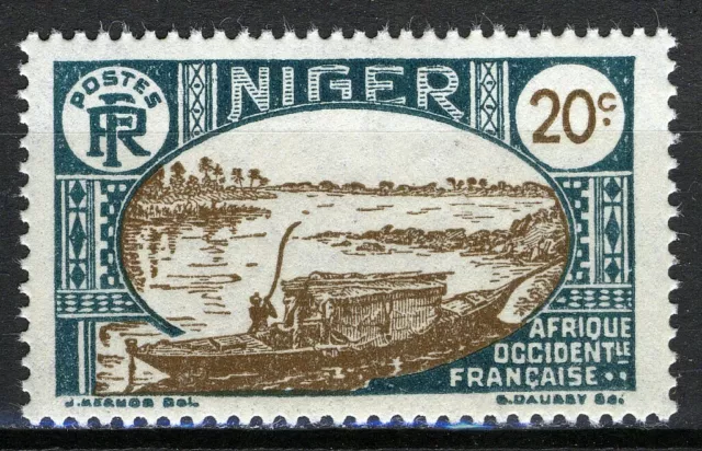 French Niger 1926-27, 20c Boat on Niger MNH, Yv 35