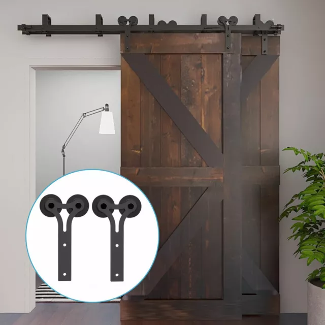 4~20FT Sliding Barn Door Hardware Track Kit for Single/Double/Bypass Y Roller