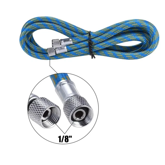 Manguera aerógrafo trenzada de nailon conexión al aire 180 mm 5 9 pies azul