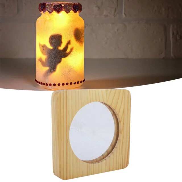 Wooden 3D Lamp Halloween Spider Web Novelty Night Light Warm White LED