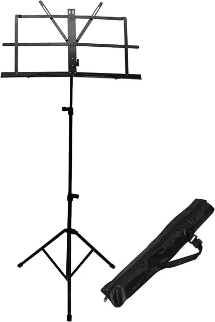 Folding Music Stand Sheet Adjustable Black Book Hold Portable Tripod Mount Folding Music Stand Sheet Adjustable Black Book Hold Portable Tripod Mount