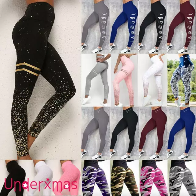 Women High Waist Gym Leggings Scrunch Trousers Fitness Sport Training Yoga Pants