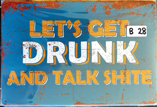 BEER Drunk Funny Retro Vintage Tin Sign Bar Shed & Man Cave Signs AU Seller