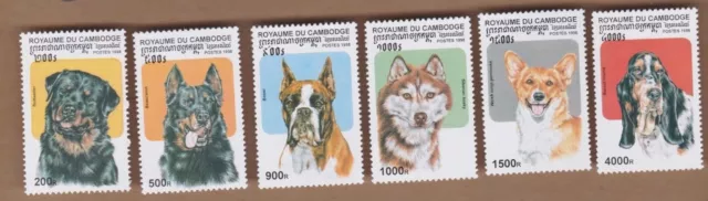 1999 Cambodia Dogs, SG 1846/51, MUH, Set 6