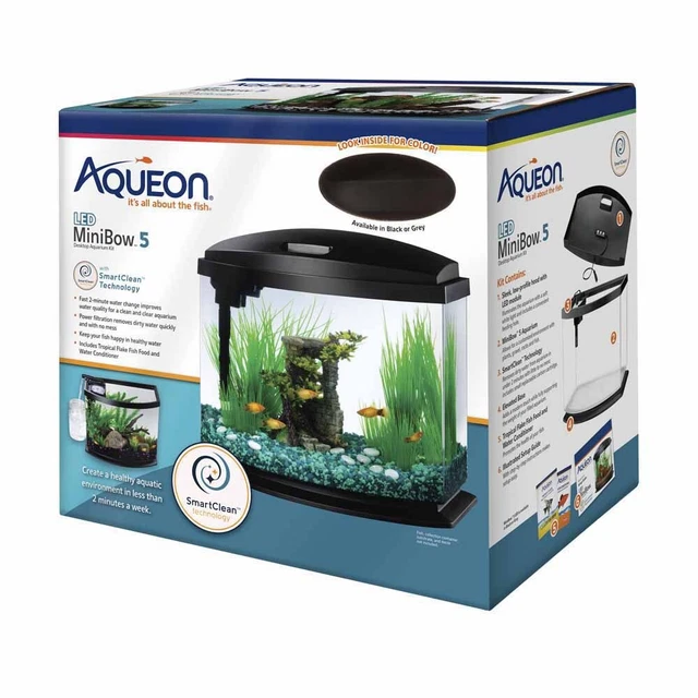 Aqueon Smartclean Led Mini Bow Kit 5G Black