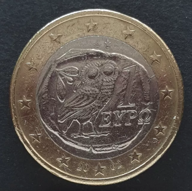 Moneda de 1 euro de Grecia 2002