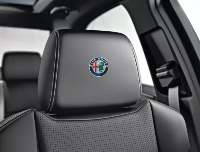 5x ALFA ROMEO Logo Headrest Car Seat Decals Badge Stickers 159 Giulietta Mito Qv
