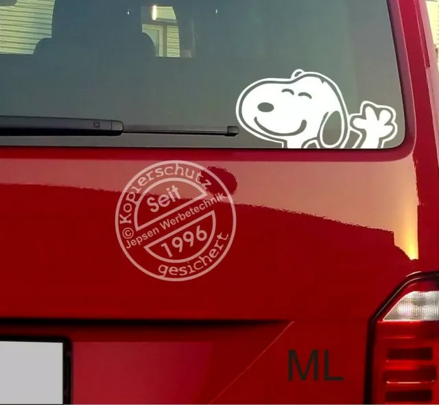 Autoaufkleber Snoopy 20x19cm Fahrer Pilot S4 ML oder MR Aufkleber