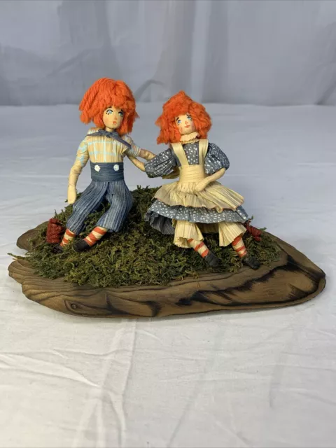June Kilgore Cornhusk Raggedy Ann and Andy doll - Sister and trained by Peggie