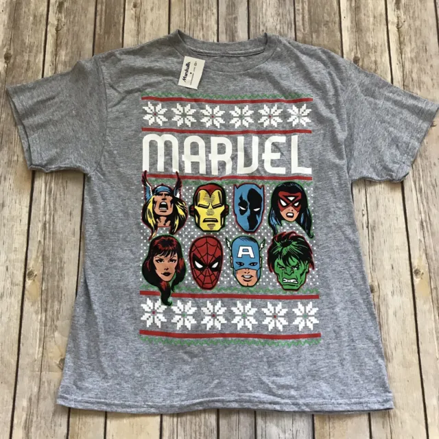 NWT Marvel Ugly Christmas Sweater Design Shirt 6/7 Boys Girls