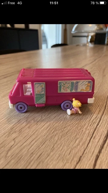 Polly Pocket Bluebird 1994 – Lot Avion + Camping-car + Parc Aquatique Toboggan