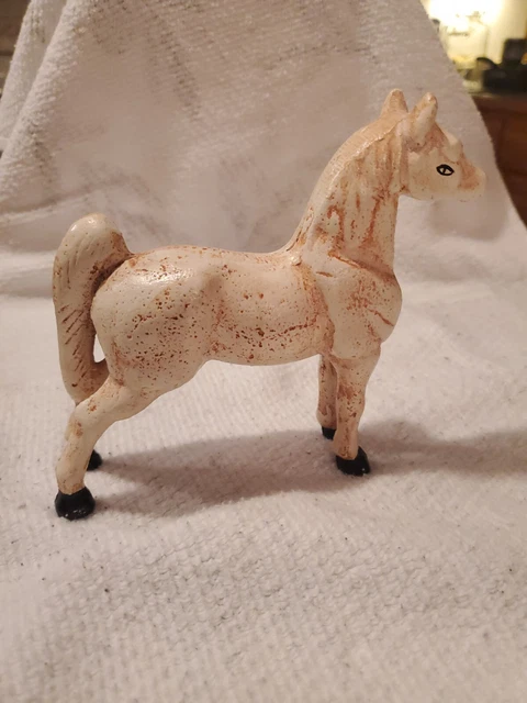 Rustic Primitive Cast Iron Vintage Hand Painted Horse