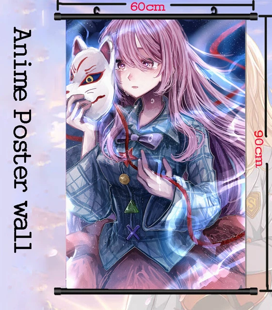 Anime TouHou Project Hata No Kokoro HD ART Home Decor Wall Scroll Poster 60x90cm